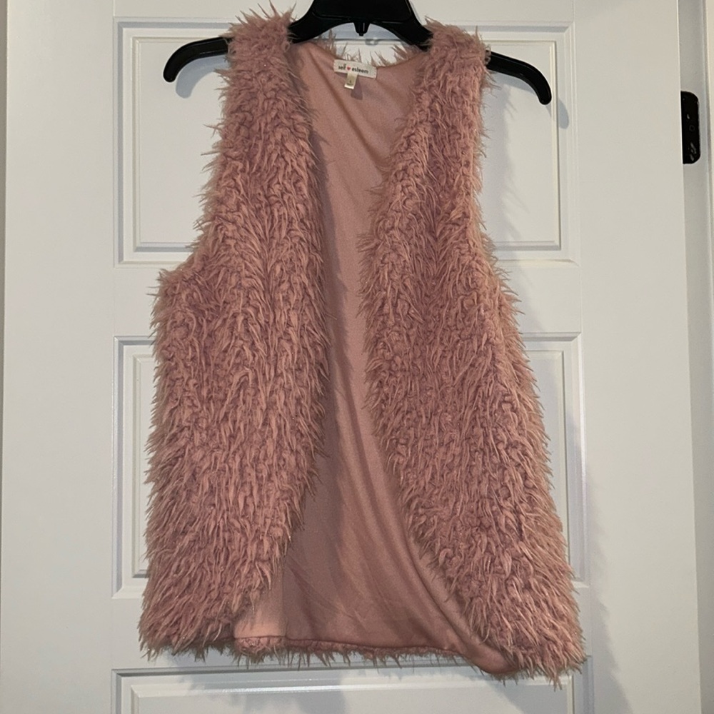 Blush Pink Faux Fur Vest